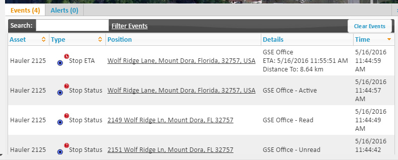 GSatTrack Asset Routing