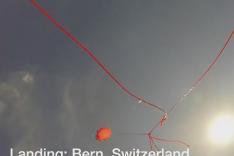 Successful tracking of balloon returning from the stratosphere